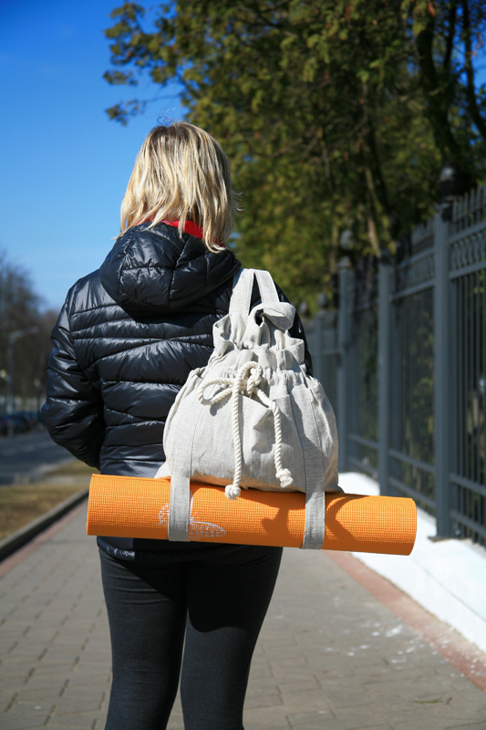 Linen Yoga Backpack.