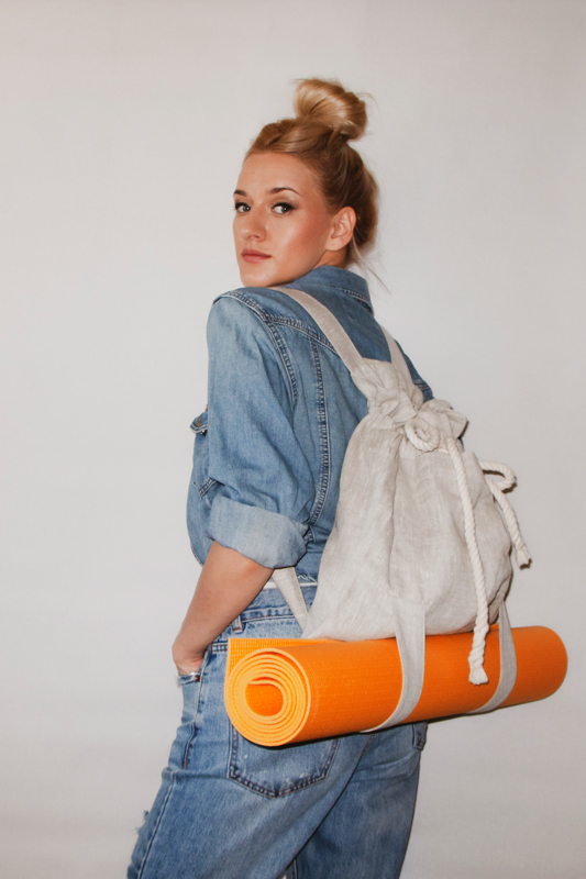 Linen Yoga Backpack